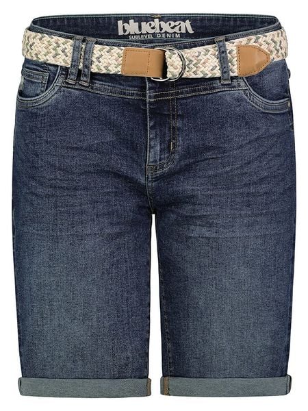 Sublevel Bermudy dżinsowe w kolorze granatowym rozmiar: XL. Niebieskie szorty damskie Sublevel, bez wzorów, z tkaniny. Za 100.75 zł.