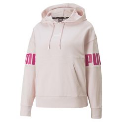Bluza treningowa damska Puma Power Colorblock Hoodie TR. Czerwone bluzy damskie Puma, s, bez wzorów, bez kaptura. Za 392.00 zł.
