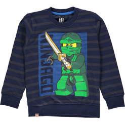 Bluza w kolorze granatowym. Niebieskie bluzy chłopięce Lego Wear Fashion, w paski, z bawełny. W wyprzedaży za 59.95 zł.