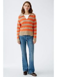 Oui Sweter w kolorze karmelowo-pomarańczowym rozmiar: 42. Brązowe swetry klasyczne damskie Oui, z wełny, bez kołnierzyka. Za 171.28 zł.