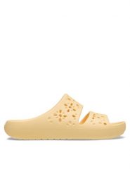Crocs Klapki Classic Floral Cutout Sandal 210966 Pomarańczowy. Brązowe klapki damskie Crocs, bez wzorów, z tworzywa sztucznego, bez obcasa, bez zapięcia. W wyprzedaży za 149.99 zł.