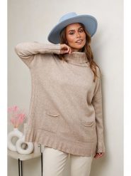 Soft Cashmere Golf w kolorze beżowym rozmiar: 34/36. Brązowe golfy damskie Soft Cashmere, bez wzorów, bez ramiączek. Za 121.51 zł.