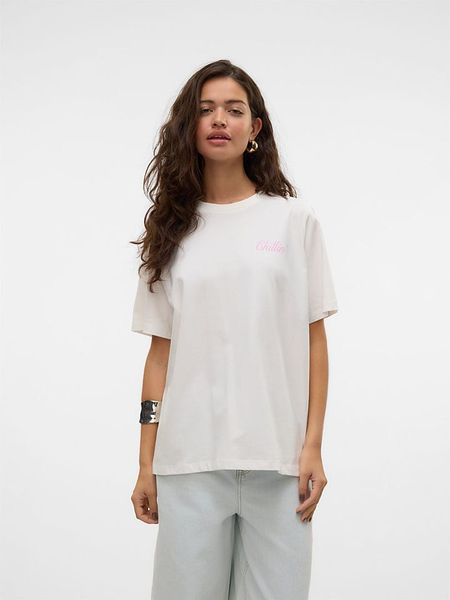 Vero Moda Koszulka "Katrine" w kolorze białym rozmiar: XS. Białe bluzki damskie Vero Moda, xs, bez wzorów, z bawełny, bez kołnierzyka, bez ramiączek. Za 22.13 zł.