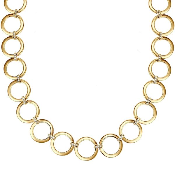 Lulu & Jane Stop metali Zdobienie kryształkami Swarovski® Naszyjniki 1 ct Damski. Białe naszyjniki damskie Lulu & Jane, pozłacane. Za 159.99 zł.