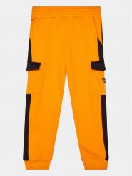 Guess Spodnie dresowe L3YQ12 KA6R3 Pomarańczowy Regular Fit. Brązowe spodnie dresowe chłopięce Guess, z bawełny. Za 119.99 zł.