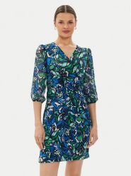 Morgan Sukienka letnia 241-RIMIO Niebieski Slim Fit. Niebieskie sukienki damskie Morgan, bez wzorów, z syntetyku, bez ramiączek. Za 469.99 zł.