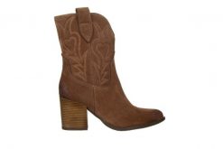 Botki Bayla-159 4910 008-P C Rudy Welur 159175, Skóra naturalna - 36. Brązowe botki damskie Bayla, z gumy, eleganckie, bez obcasa, bez zapięcia. W wyprzedaży za 359.10 zł.