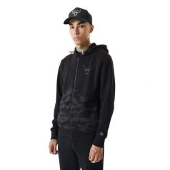 Bluza z zamkiem błyskawicznym New Era Chicago Bulls. Czarne bluzy damskie New Era, m, bez wzorów, z bawełny, bez kaptura. Za 283.45 zł.
