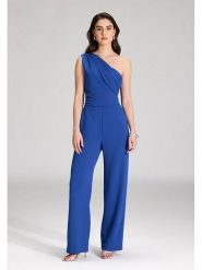 SWING Kombinezon w kolorze niebieskim rozmiar: 36. Niebieskie kombinezony damskie Swing, bez wzorów, bez kołnierzyka, bez ramiączek. Za 234.95 zł.