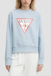 GUESS Błękitna damska bluza Original, Rozmiar XS. Niebieskie bluzy damskie Guess, s, z aplikacjami, bez kaptura. W wyprzedaży za 251.99 zł.