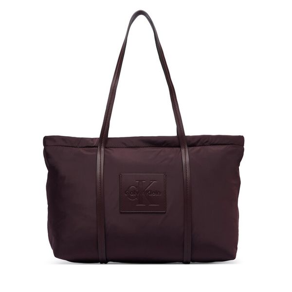 Torebka Calvin Klein. Czerwone shopper bag Calvin Klein, bez wzorów, bez dodatków. Za 449.99 zł.