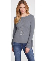 Heine Sweter w kolorze szarym rozmiar: 46. Szare swetry klasyczne damskie Heine, bez kołnierzyka. Za 34.99 zł.