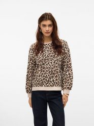 Vero Moda Bluza w kolorze beżowo-czarnym rozmiar: S. Brązowe bluzy damskie Vero Moda, s, bez wzorów, z bawełny, bez kaptura. Za 101.23 zł.