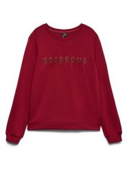 Vero Moda Bluza w kolorze czerwonym rozmiar: XS. Czerwone bluzy damskie Vero Moda, xs, bez wzorów, z bawełny, bez kaptura. Za 109.95 zł.