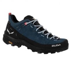 Buty trekkingowe damskie Salewa Alp Trainer 2 Gtx. Niebieskie obuwie trekkingowe damskie Salewa, z materiału, bez zapięcia. Za 806.00 zł.