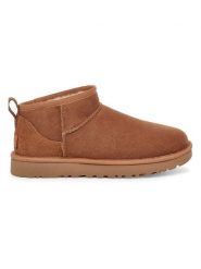 UGG Botki w kolorze jasnobrązowym ze skóry jagnięcej rozmiar: 37. Brązowe botki damskie Ugg, ze skóry, z okrągłym noskiem, bez obcasa, bez zapięcia. Za 671.44 zł.