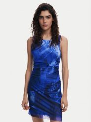 Desigual Sukienka codzienna Bratislava 25SWVK47 Niebieski Slim Fit. Niebieskie sukienki damskie Desigual, bez wzorów, z syntetyku, bez ramiączek. Za 259.99 zł.