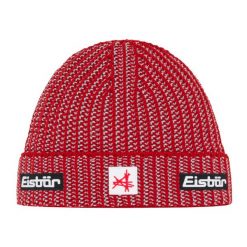 Czapka Eisbar Sorrak MÜ SA. Czerwone czapki damskie Eisbär, bez wzorów, z wełny. Za 182.23 zł.