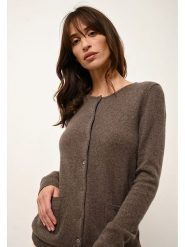 Just Cashmere Kaszmirowy kardigan "Katharine" w kolorze brązowym rozmiar: XL. Brązowe kardigany damskie Just Cashmere, xl, bez wzorów, z kaszmiru. Za 297.97 zł.