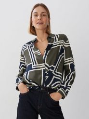 Someday Koszula "Zirvea" w kolorze oliwkowo-białym rozmiar: 36. Białe koszule damskie someday., bez wzorów, bez kołnierzyka, bez ramiączek. Za 173.99 zł.