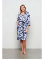&Co Woman Sukienka "Lolly" w kolorze biało-granatowym rozmiar: XL. Białe sukienki damskie &Co Woman, bez wzorów, z tkaniny, bez ramiączek. Za 127.35 zł.
