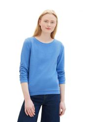 Tom Tailor Bluza w kolorze niebieskim rozmiar: XS. Niebieskie bluzy damskie Tom Tailor, xs, bez wzorów, z bawełny, bez kaptura. Za 52.67 zł.