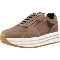 Buty GEOX D KENCY A Brązowy. Brązowe obuwie trekkingowe damskie Geox, ze skóry, bez zapięcia. Za 346.99 zł.