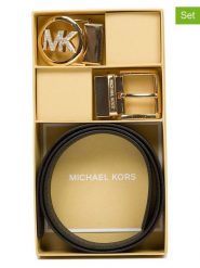 Michael Kors 3-częściowy zestaw w kolorze czarnym rozmiar: 85. Czarne paski damskie Michael Kors, bez wzorów, z materiału. Za 614.96 zł.