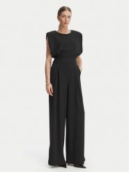 Rinascimento Kombinezon CFC0127546003 Czarny Wide Leg. Czarne sukienki damskie Rinascimento, bez wzorów, z syntetyku, bez ramiączek. Za 699.99 zł.