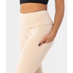 Legginsy z kieszeniami sportowe dla kobiet Carpatree Libra. Brązowe legginsy damskie Carpatree, m, bez wzorów, na fitness i siłownię. W wyprzedaży za 178.49 zł.