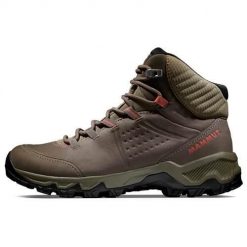 Buty trekkingowe damskie Mammut Nova Mid Iv Gtx. Brązowe obuwie trekkingowe damskie Mammut, z materiału, za kostkę, bez zapięcia. Za 932.40 zł.