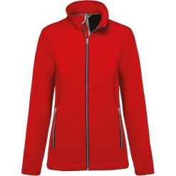 Kurtka damska Kariban Softshell 2 Couches. Czerwone kurtki damskie KARIBAN, bez wzorów, z softshellu, bez kaptura. Za 157.50 zł.