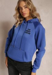Granatowa Wsuwana Bluza z Kapturem Sivame. Niebieskie bluzy damskie Renee, l, bez wzorów, z polaru, z kapturem. Za 79.99 zł.