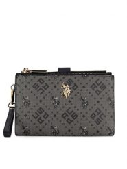 U.S. Polo Assn. Portfel BIUXT6224WVP Czarny. Czarne portfele damskie U.S. Polo Assn., bez wzorów. Za 199.99 zł.