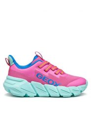 Geox Sneakersy J Flexyper Fast J55N5A 0T99J C8471 D Różowy. Czerwone trampki dziewczęce Geox, bez wzorów, z materiału, bez zapięcia. Za 269.99 zł.