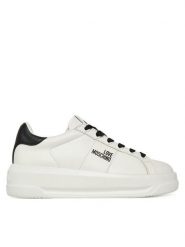 LOVE MOSCHINO Sneakersy JA15315G0NIA110A Biały. Białe obuwie sportowe damskie Love Moschino, ze skóry, bez zapięcia. Za 659.99 zł.