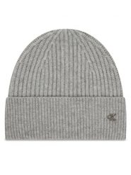 Calvin Klein Czapka Ck Metal Wool Beanie LV04D8032G Szary. Szare czapki damskie Calvin Klein, na zimę, bez wzorów, z materiału. Za 169.99 zł.