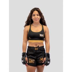Damski biustonosz do mma Metal Boxe Hexagone. Czarne biustonosze sportowe damskie METAL BOXE, bez wzorów. Za 160.00 zł.