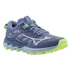 Buty Damskie Daichi Wave. Niebieskie obuwie trekkingowe damskie Mizuno, bez zapięcia. Za 874.99 zł.