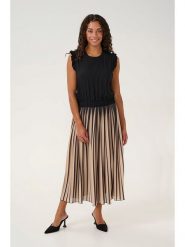 CULTURE Sukienka w kolorze czarno-kremowym rozmiar: L. Czarne sukienki damskie Culture, bez wzorów, z wiskozy, bez ramiączek. Za 171.28 zł.