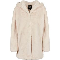 Damska kurtka z kapturem Urban Classics teddy coat. Białe kurtki damskie Urban Classics, s, bez wzorów, z kapturem. Za 298.00 zł.