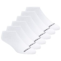 Skarpetki sportowe dla dorosłych 6pk Womens Cotton Nshw Blac. Białe skarpetki damskie Skechers, bez wzorów, z bawełny. Za 69.99 zł.
