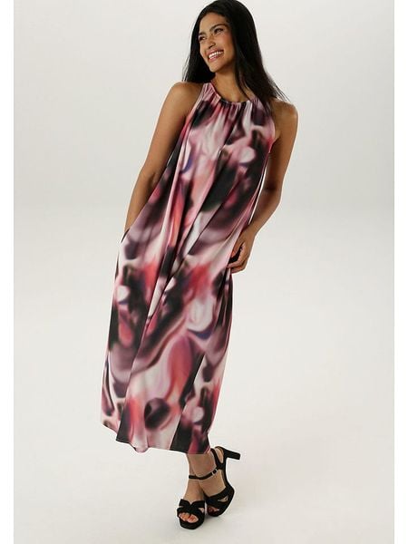 Aniston Sukienka w kolorze jasnoróżowo-czarnym rozmiar: 44. Czarne sukienki damskie Aniston, bez wzorów, bez ramiączek. Za 88.02 zł.