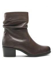 Go Soft Botki EST-GUSTA-12 Brązowy. Brązowe botki damskie GO SOFT, ze skóry, bez obcasa, na słupku, bez zapięcia. Za 279.99 zł.