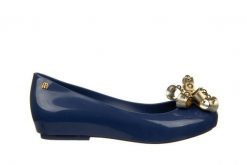 Baleriny Melissa Dora III Ad Blue Gold 010431, Granatowy, Guma - 35-36. Niebieskie balerinki damskie Melissa, bez wzorów, z gumy. W wyprzedaży za 242.10 zł.