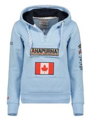 ANAPURNA Bluza "Gymana" w kolorze błękitnym rozmiar: XXL. Niebieskie bluzy damskie ANAPURNA, xxl, bez wzorów, z kapturem. Za 100.99 zł.
