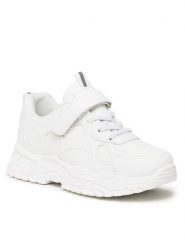 DeeZee Sneakersy TS5432K-02 Biały. Białe buty sportowe dziewczęce DeeZee, bez wzorów, z syntetyku, bez zapięcia. Za 79.99 zł.