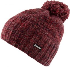 Czapka zimowa damska Eisbär Wms Wally z pomponem, czerwony. Czerwone czapki damskie 909, na zimę, z aplikacjami, z polaru. Za 148.99 zł.