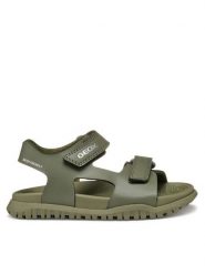 Geox Sandały J Fusbetto Bo J45HMA 000BC C3009 M Khaki. Brązowe sandały chłopięce Geox, ze skóry, bez zapięcia. Za 119.99 zł.