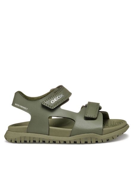 Geox Sandały J Fusbetto Bo J45HMA 000BC C3009 M Khaki. Brązowe sandały chłopięce Geox, ze skóry, bez zapięcia. Za 209.99 zł.